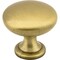 Elements 1-3/16" Diameter Satin Brass Madison Cabinet Mushroom Knob 3910-SB - alternate 1